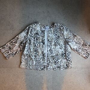 Sag Harbor Women's Leopard Print Blazer